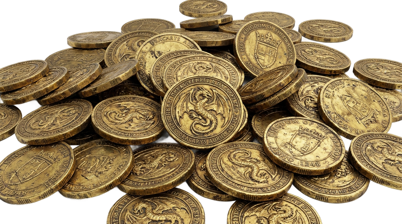 fantasy coins png PNG transparent background