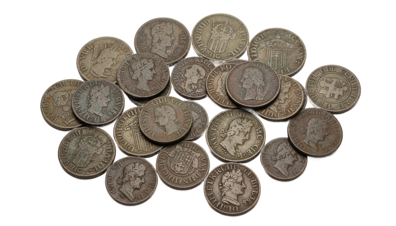old coins png PNG transparent background