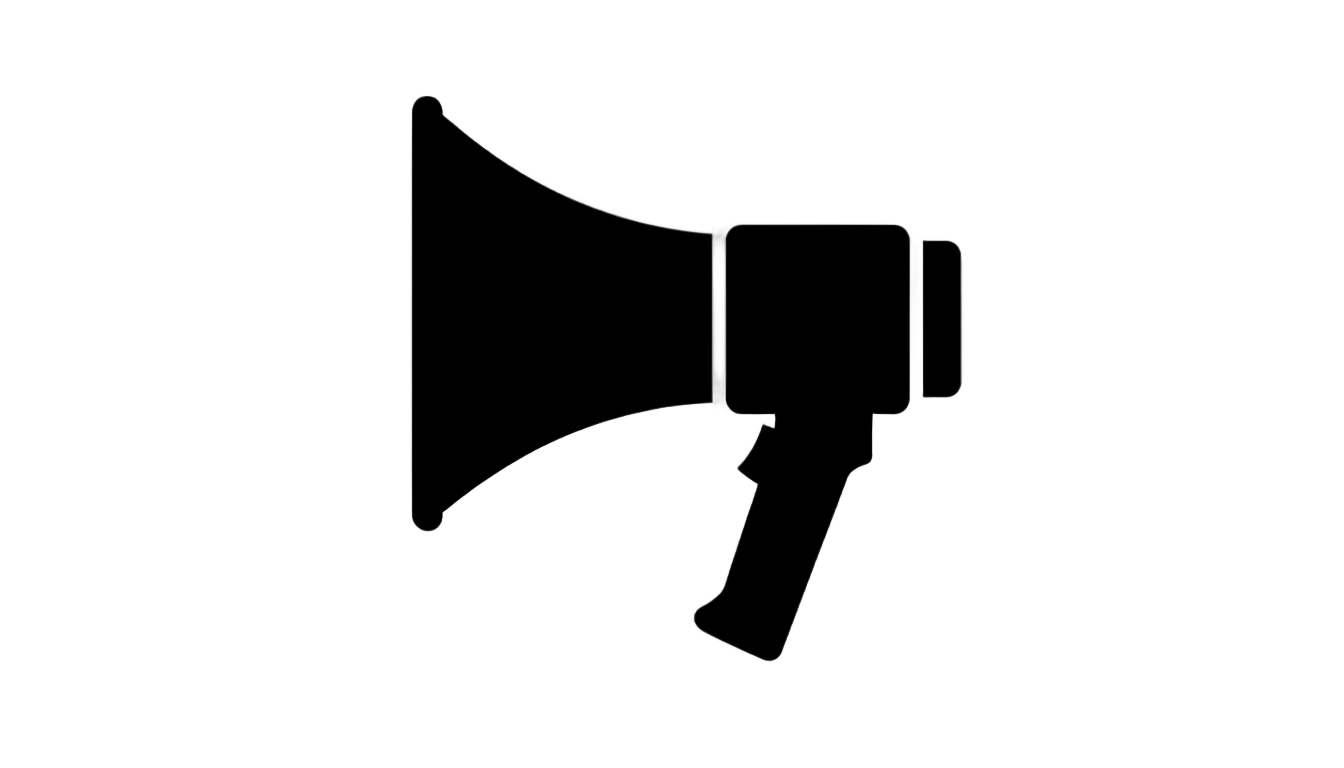 megaphone silhouette png PNG transparent background