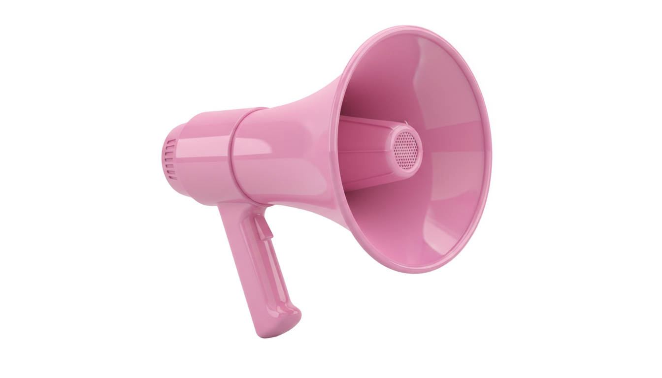 pink megaphone png PNG transparent background