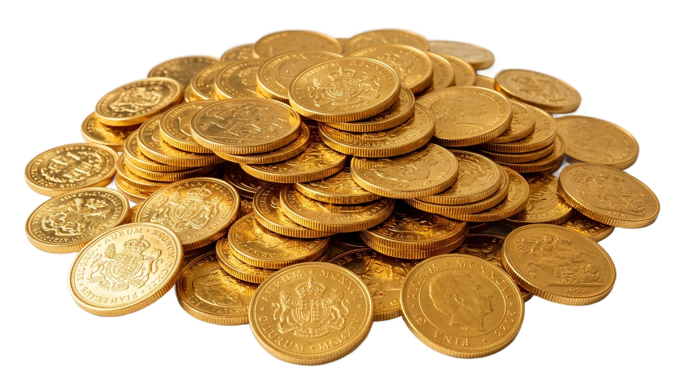 gold coins icon png PNG transparent background