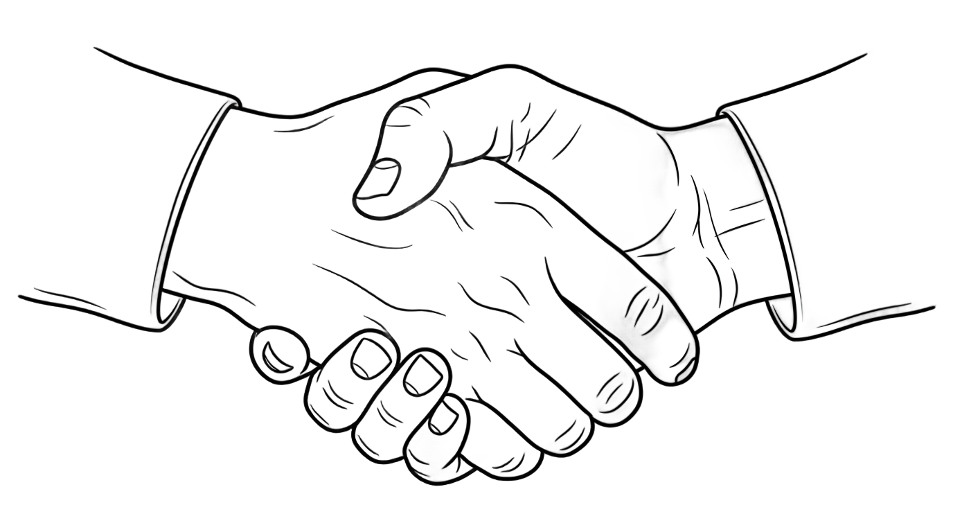 handshake outline png PNG transparent background