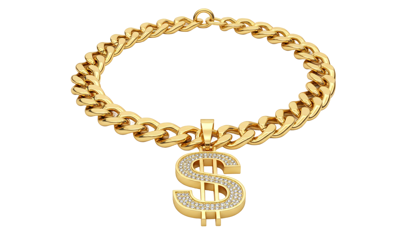 dollar sign chain png PNG transparent background