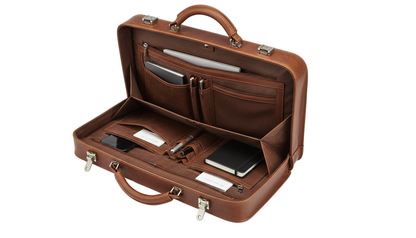 open briefcase png PNG transparent background
