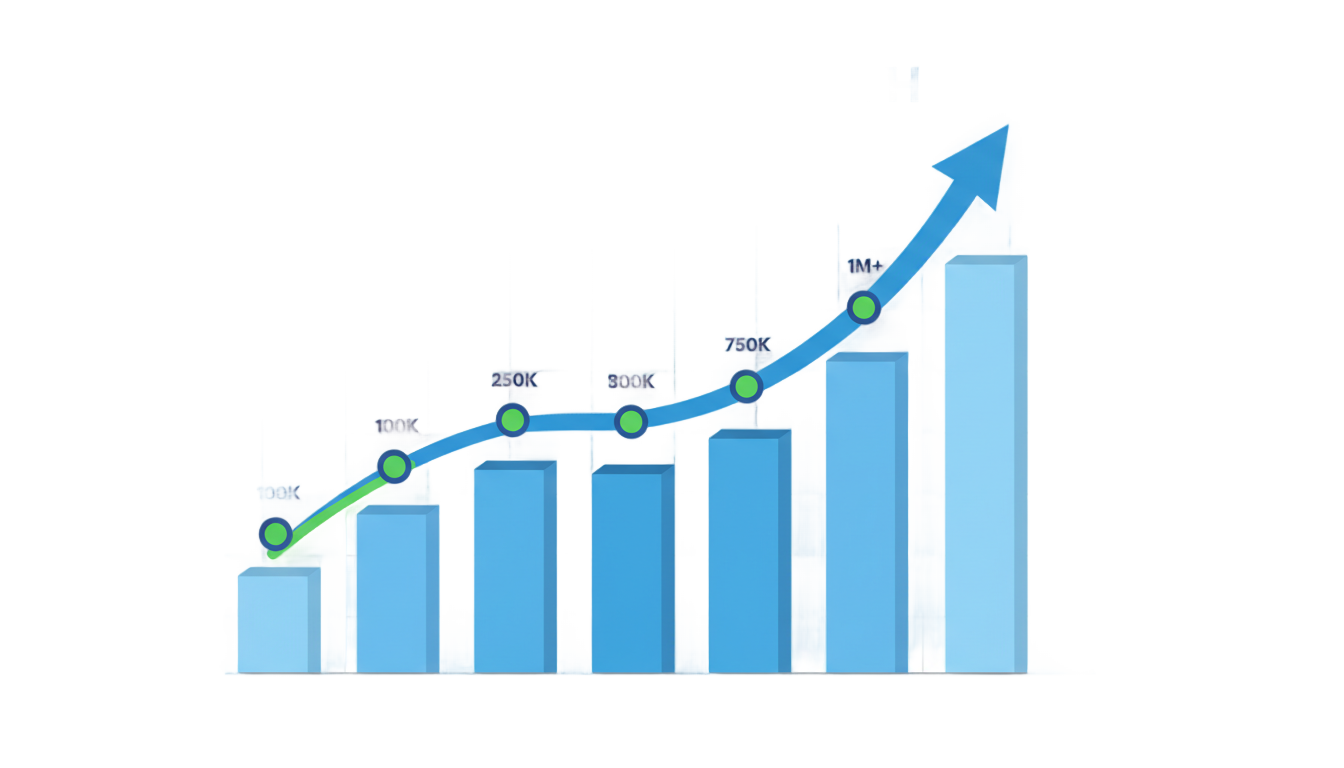business growth chart png PNG transparent background