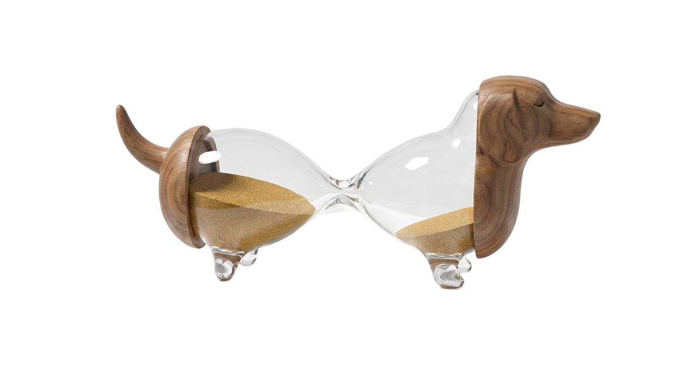 hourglass dog png PNG transparent background
