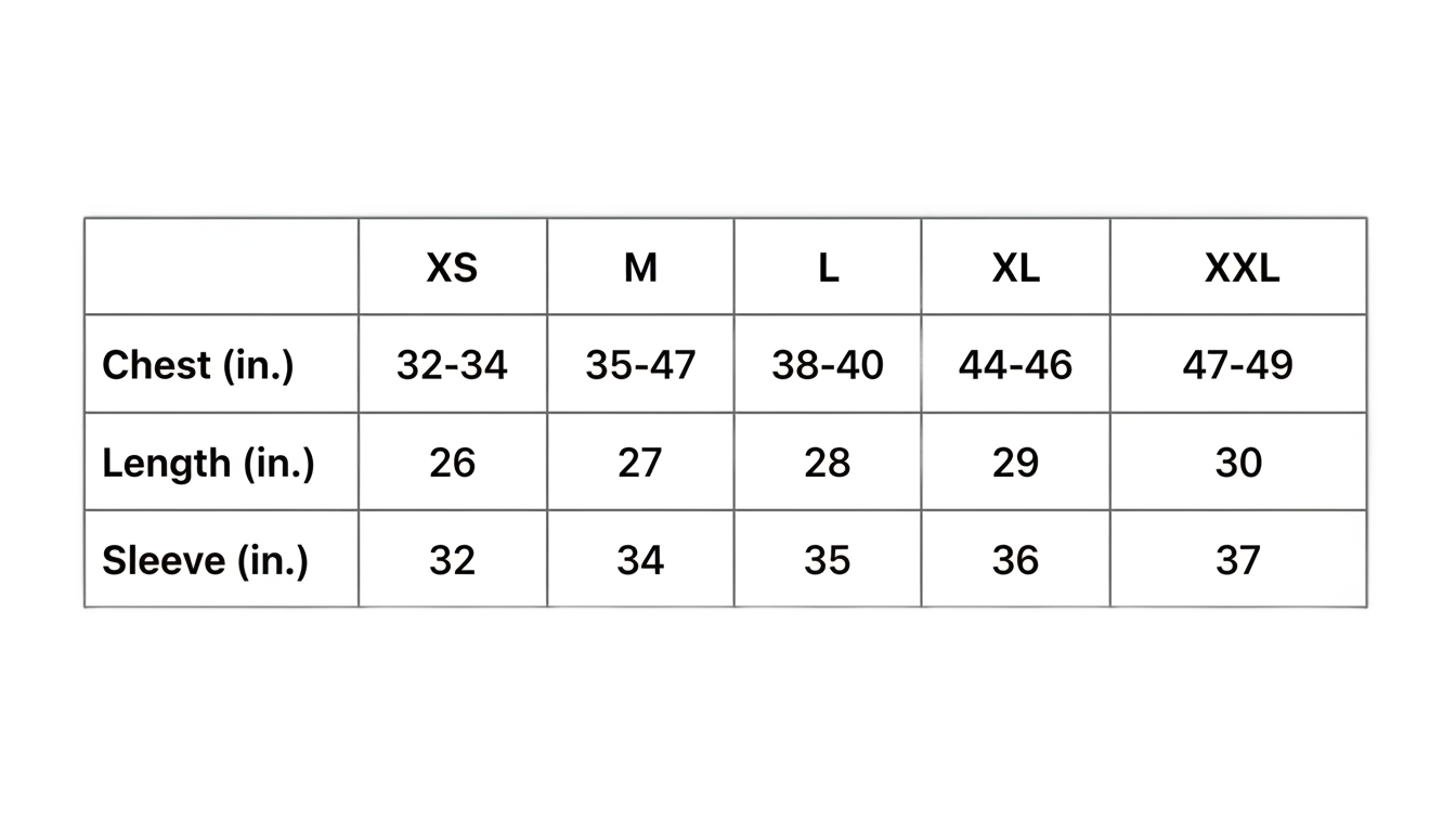 t shirt size chart png PNG transparent background