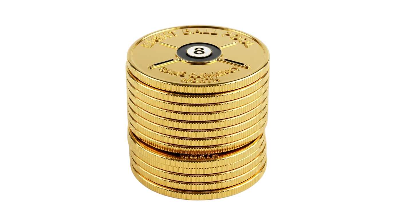 8 ball pool coins png PNG transparent background