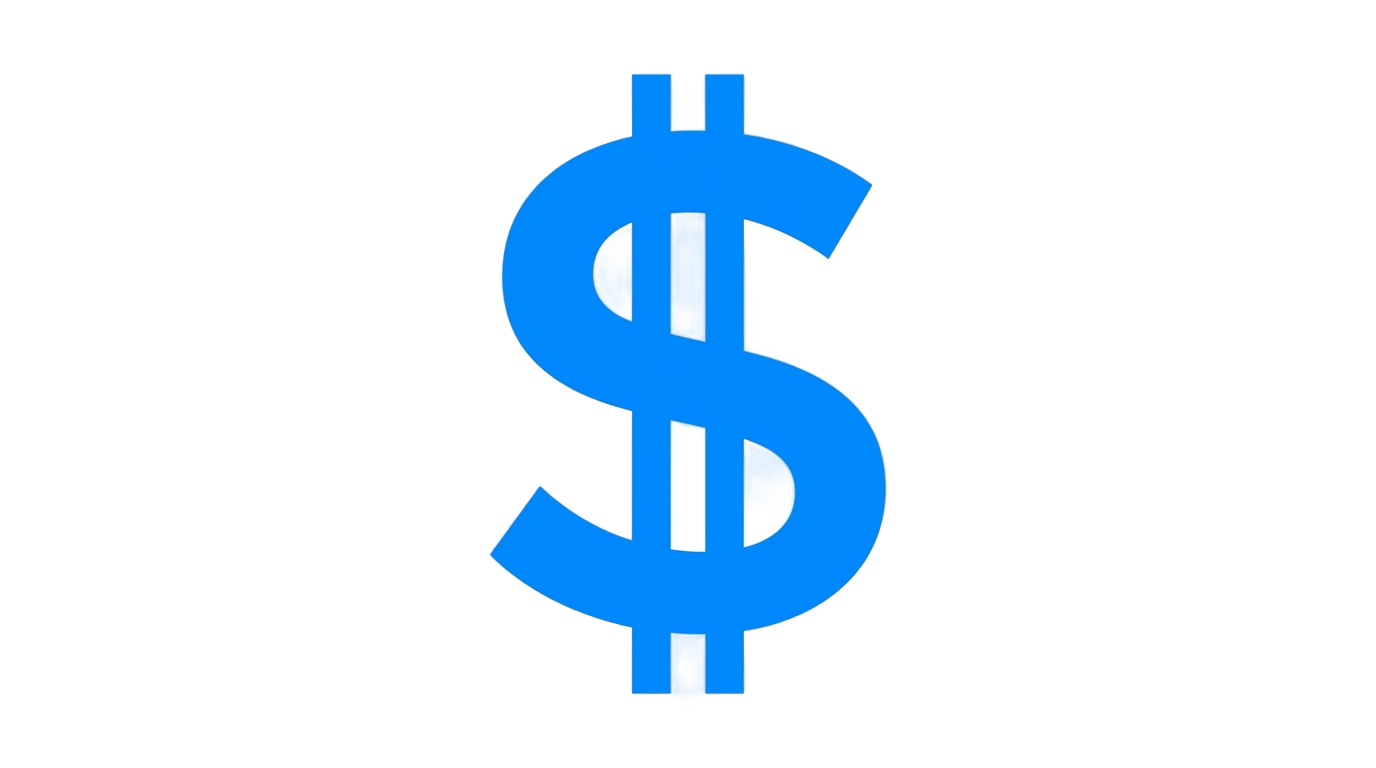 blue dollar sign png PNG transparent background