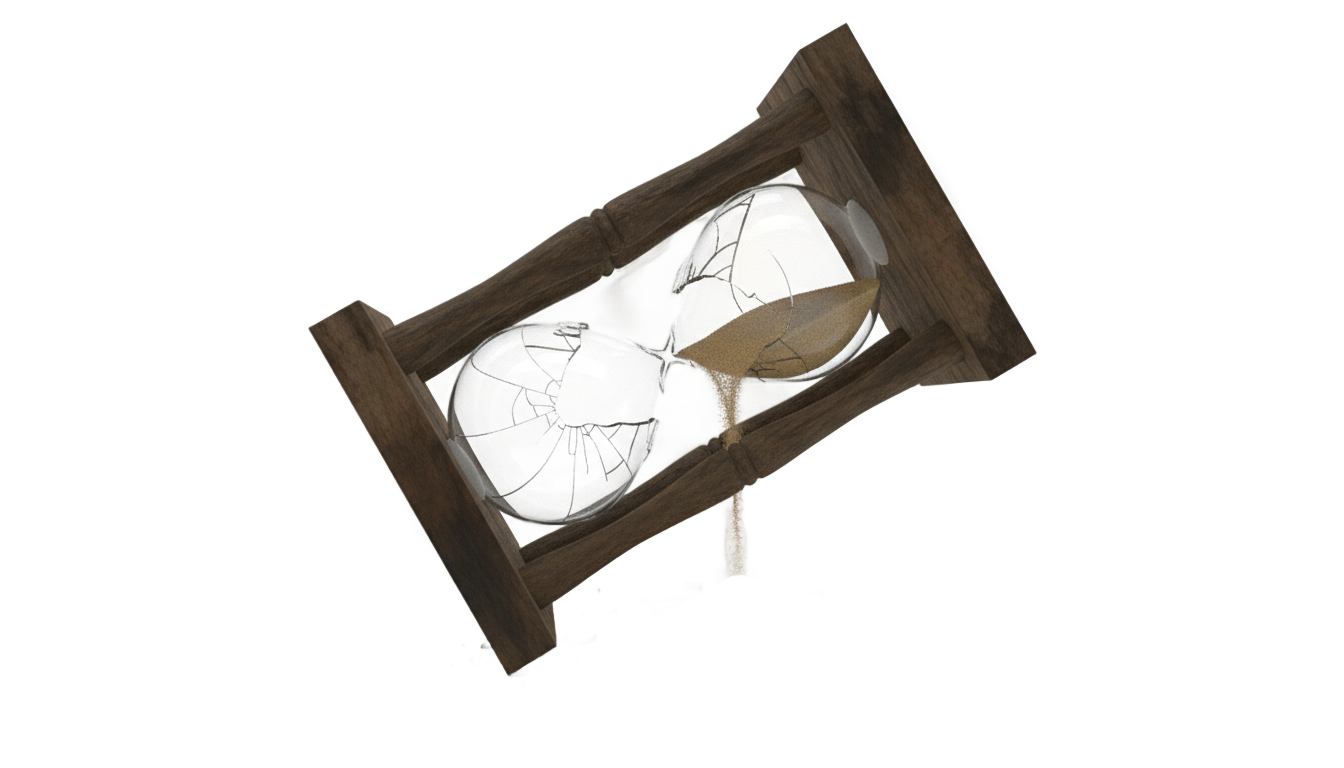 broken hourglass png PNG transparent background