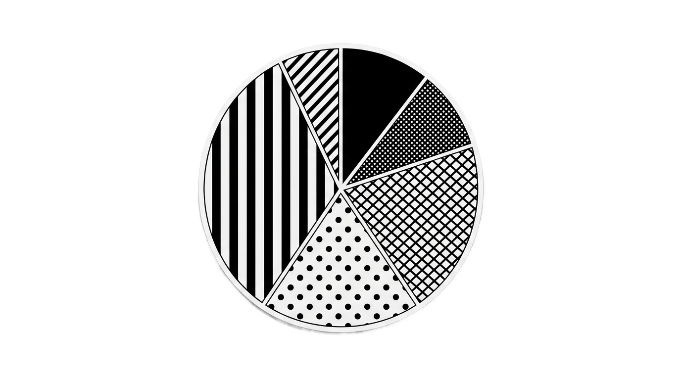 pie chart png black and white PNG transparent background