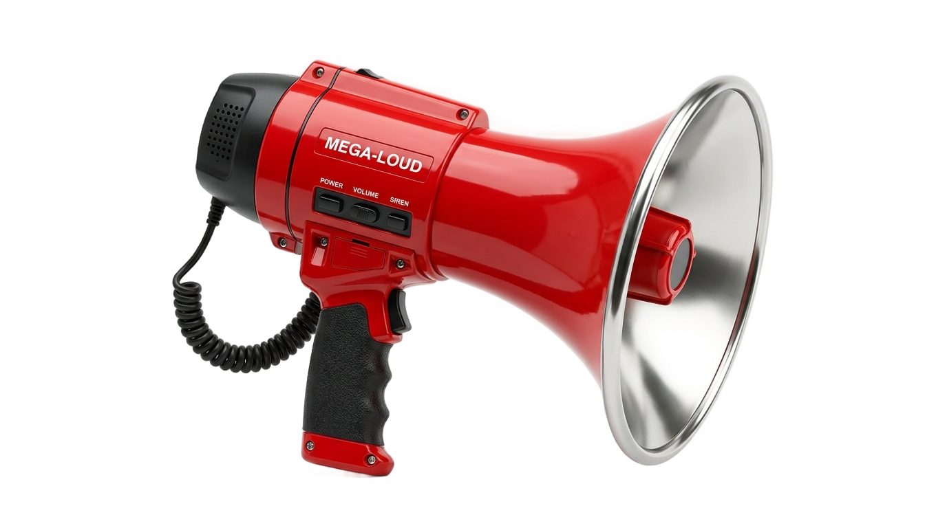 red megaphone png PNG transparent background
