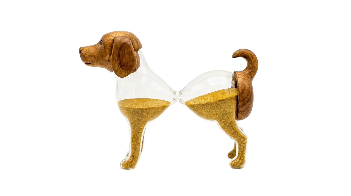 hourglass dog png PNG transparent background