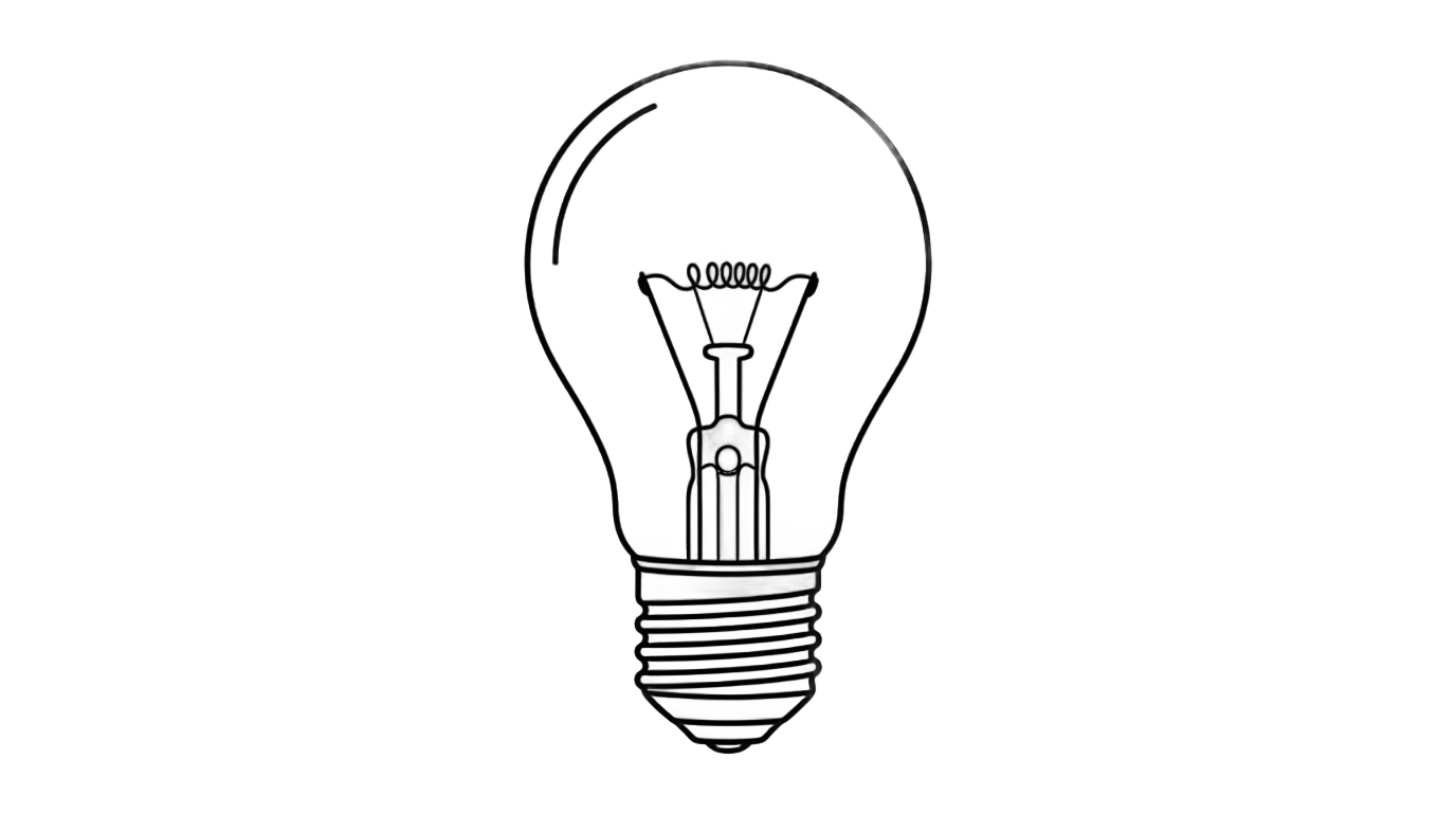 lightbulb outline png PNG transparent background