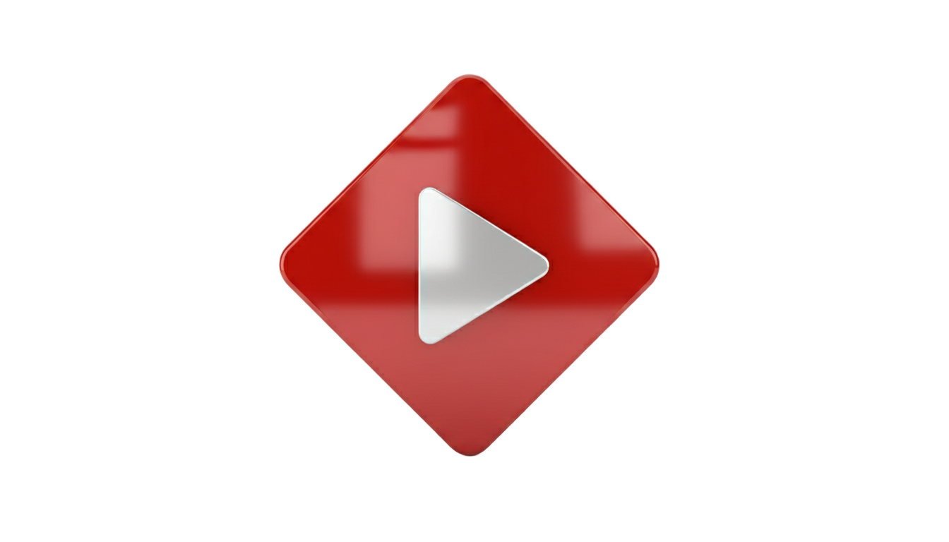 red diamond play button png PNG transparent background