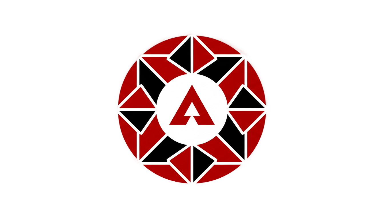red and black circle logo png PNG transparent background