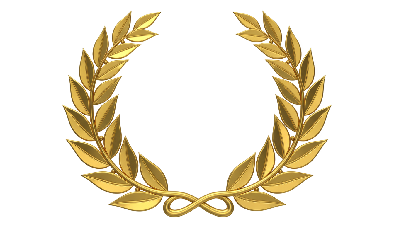 golden laurel wreath png PNG transparent background