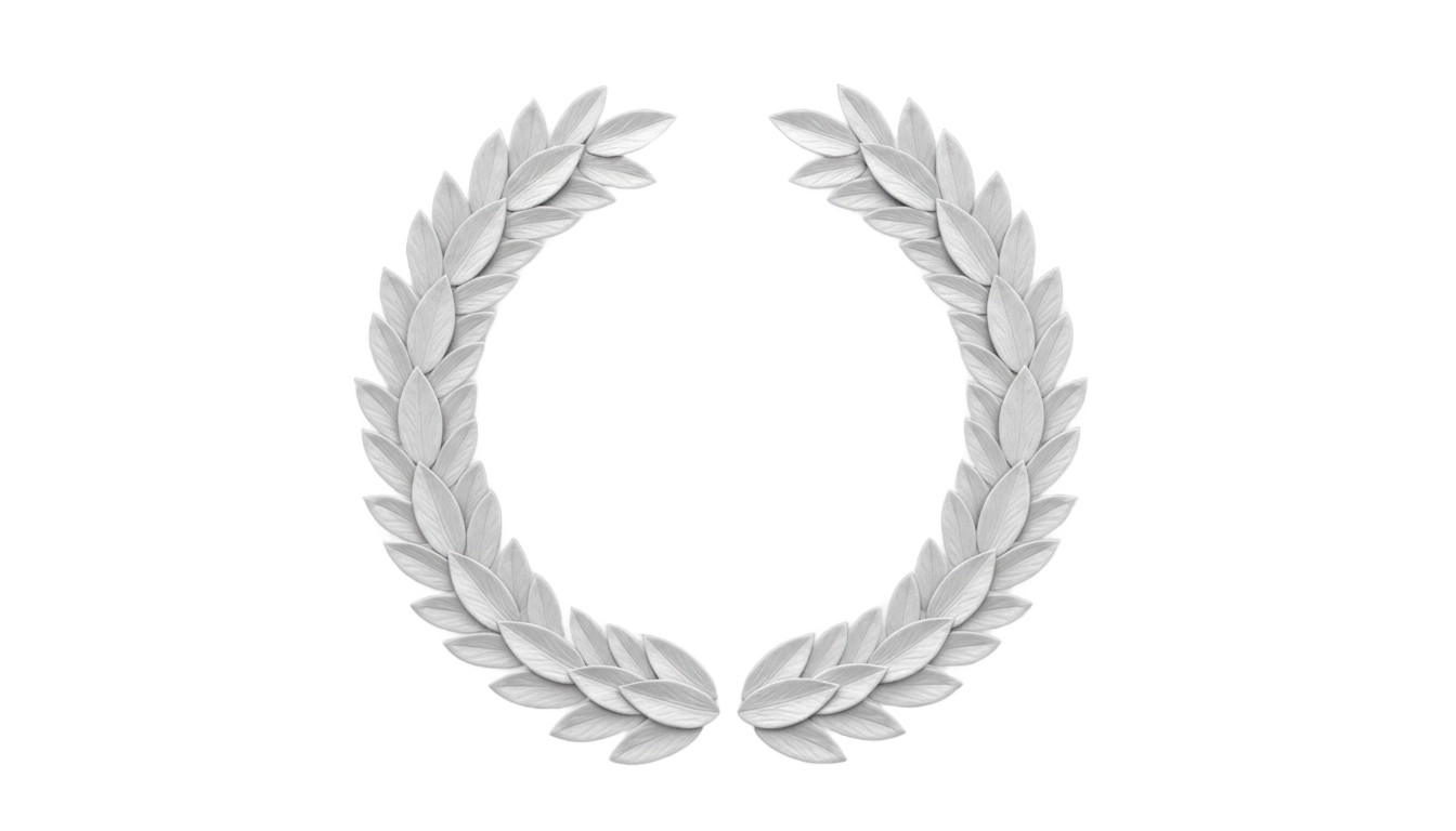 white laurel wreath png PNG transparent background