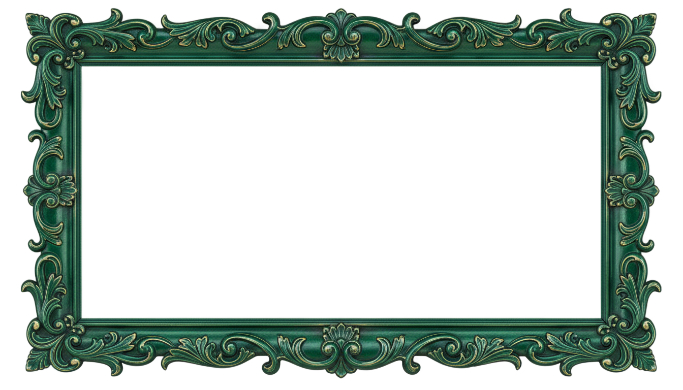 green certificate border png PNG transparent background