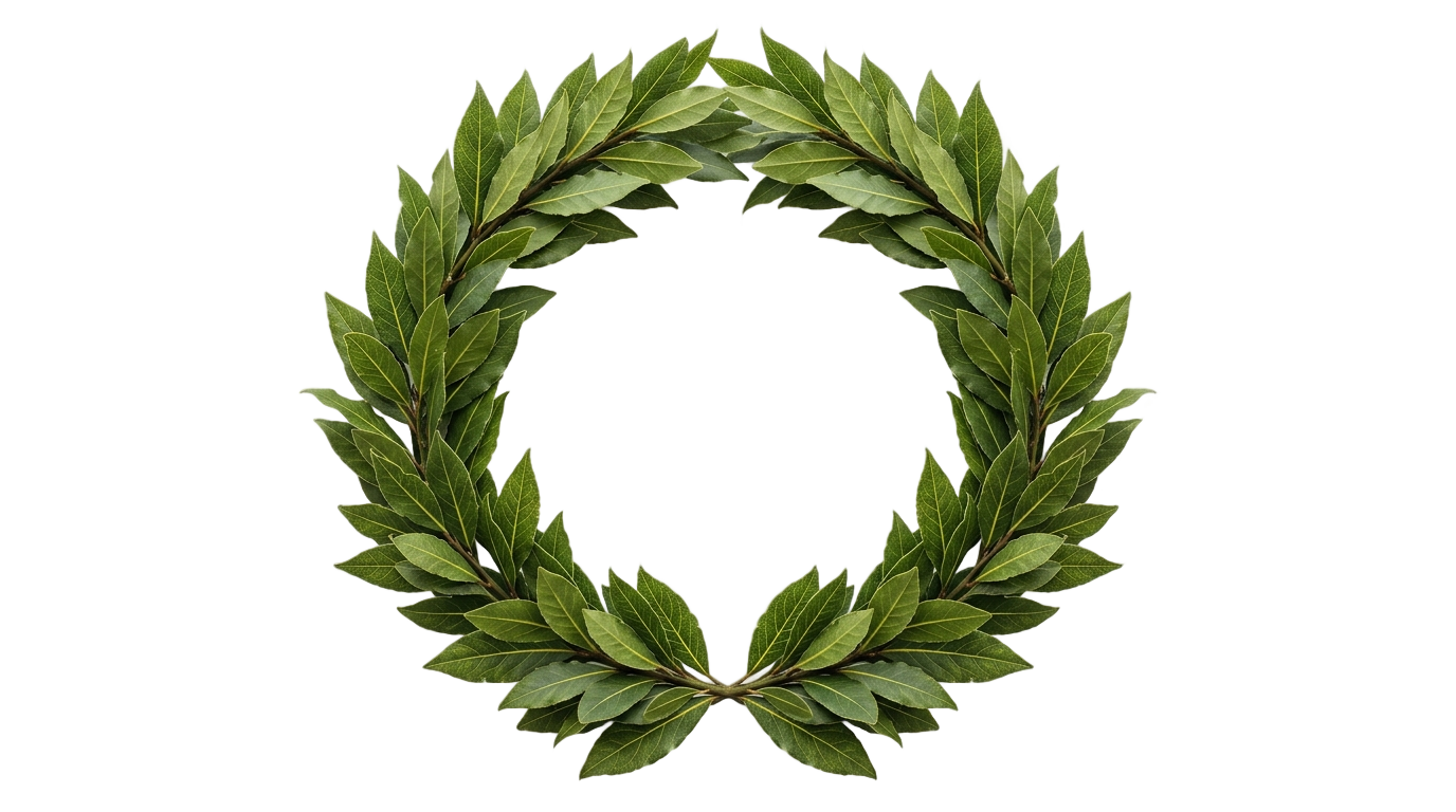 green laurel wreath png PNG transparent background