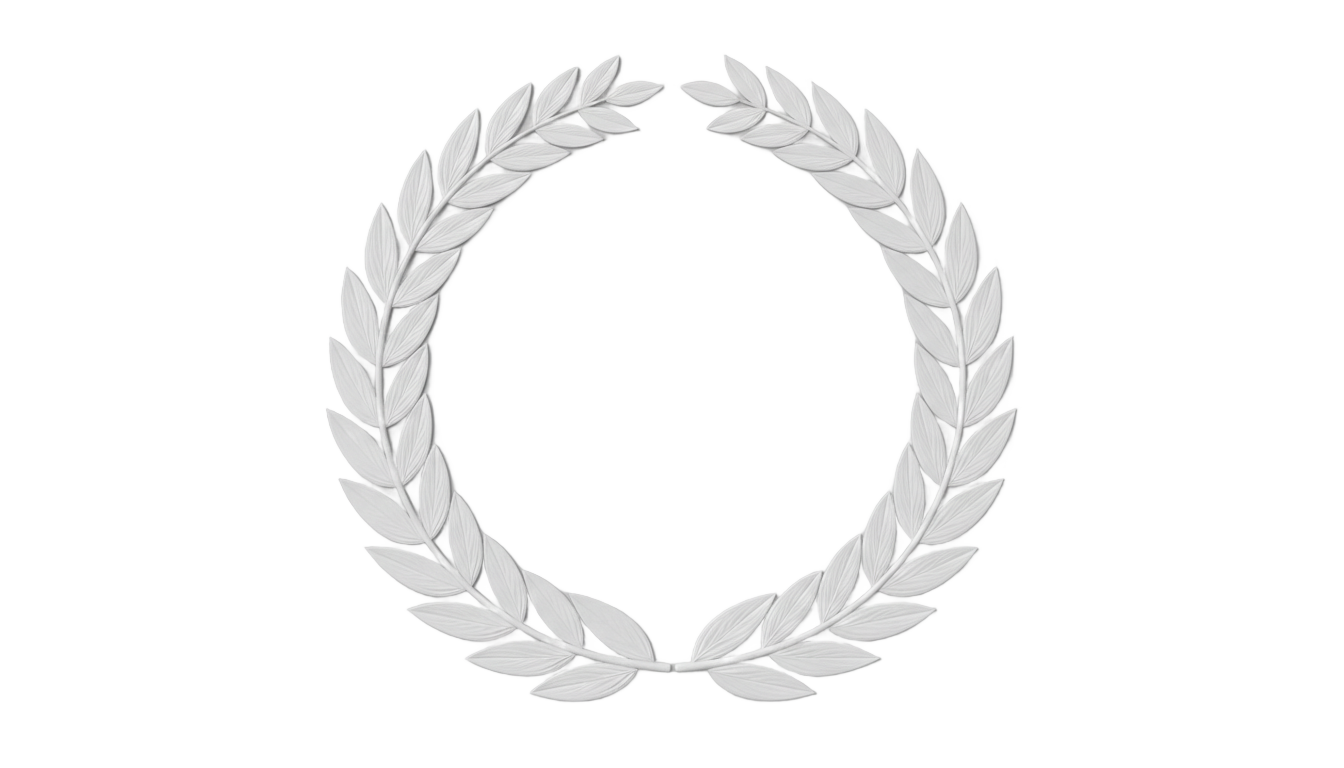 white laurel wreath png PNG transparent background