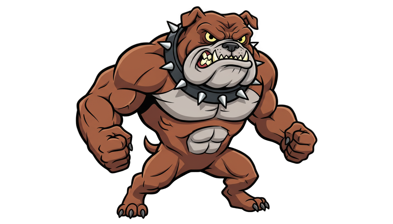 bulldog mascot png PNG transparent background