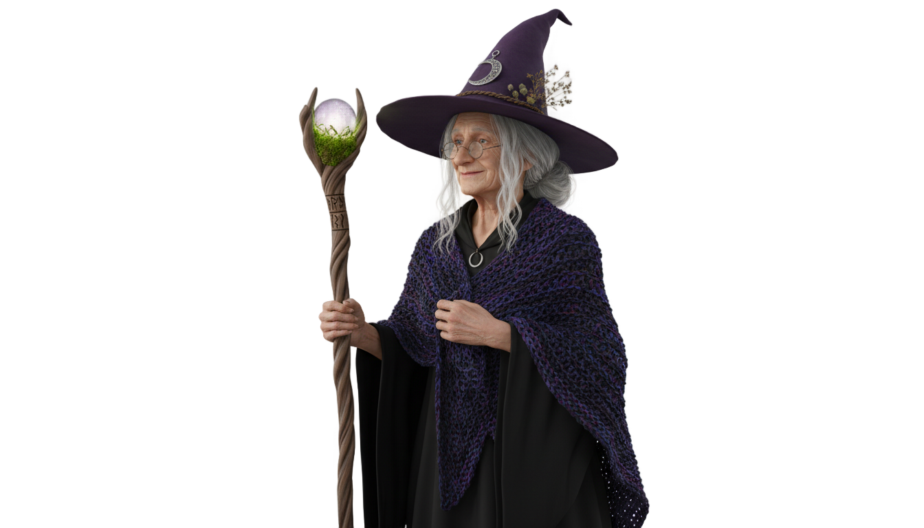 grandma witch png PNG transparent background