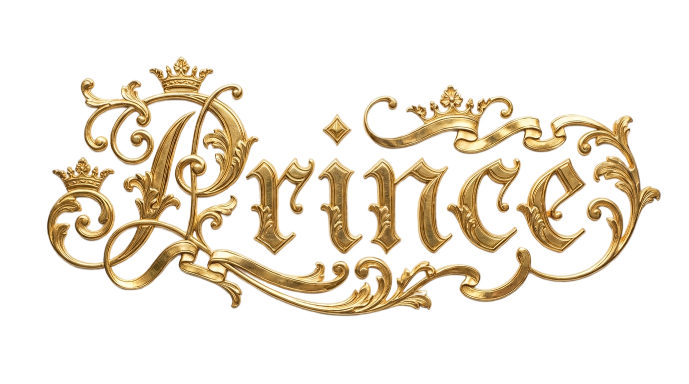 prince name text png PNG transparent background