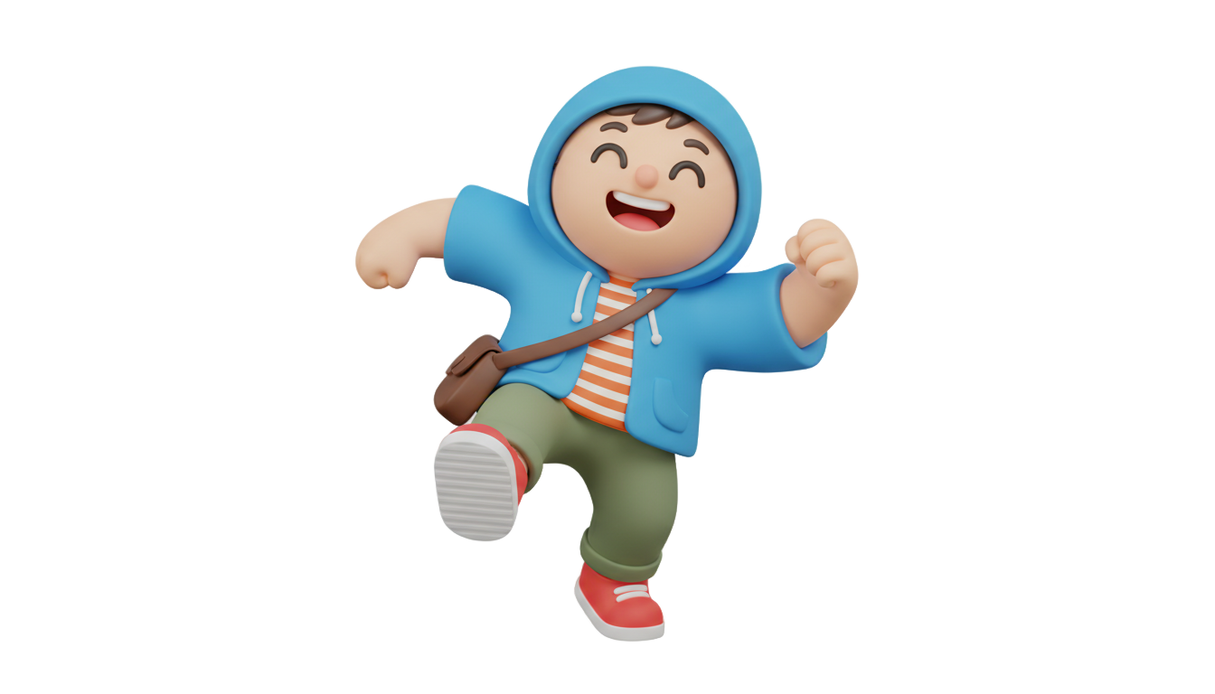 person walking png cartoon PNG transparent background