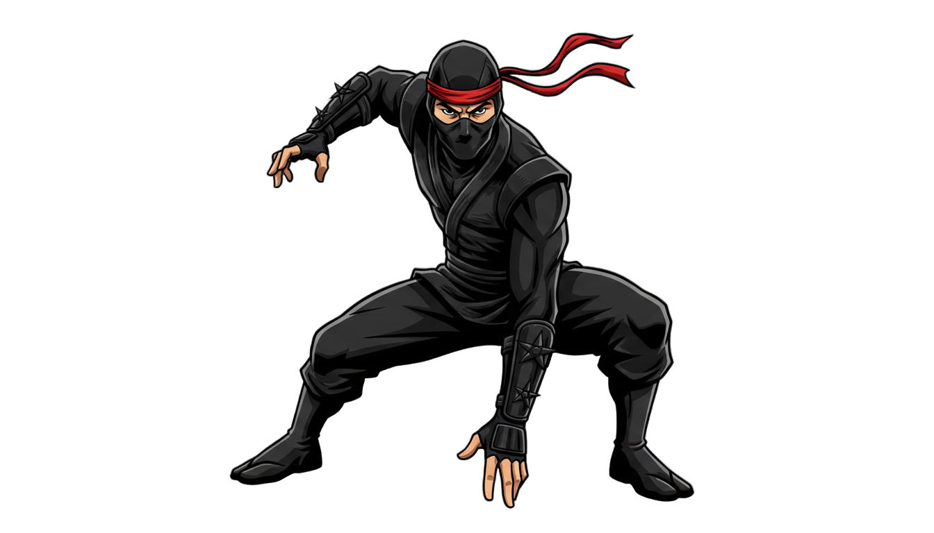 ninja mascot logo png PNG transparent background