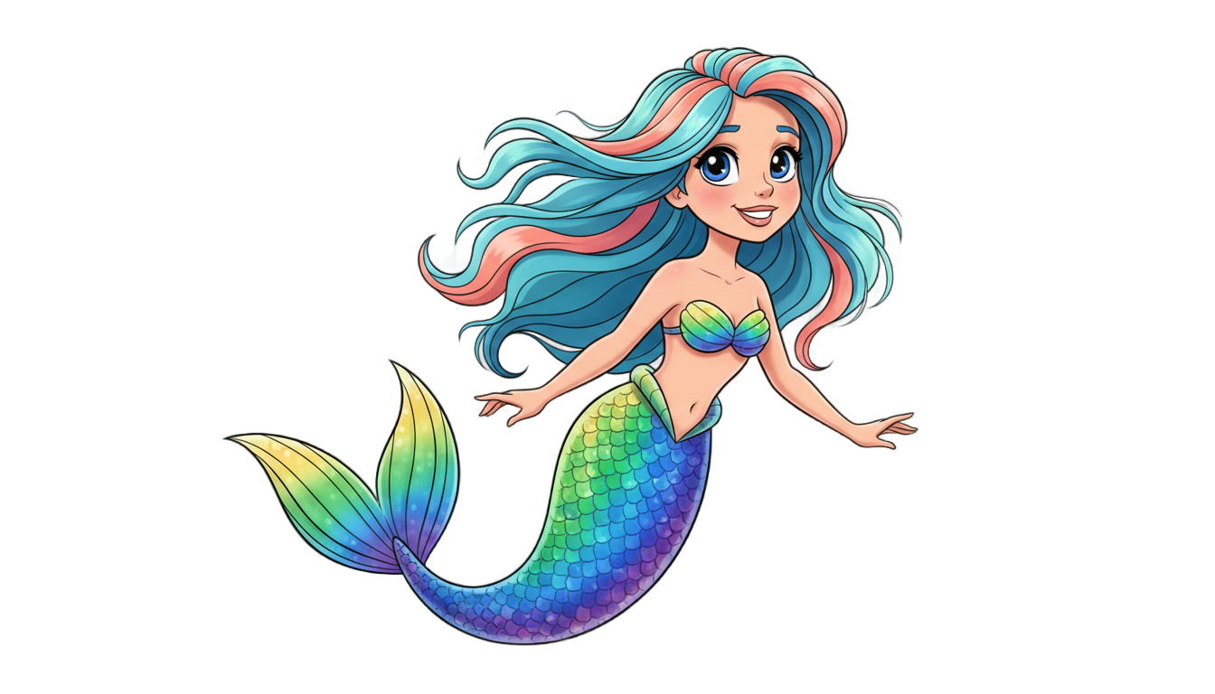 cute mermaid clipart png PNG transparent background