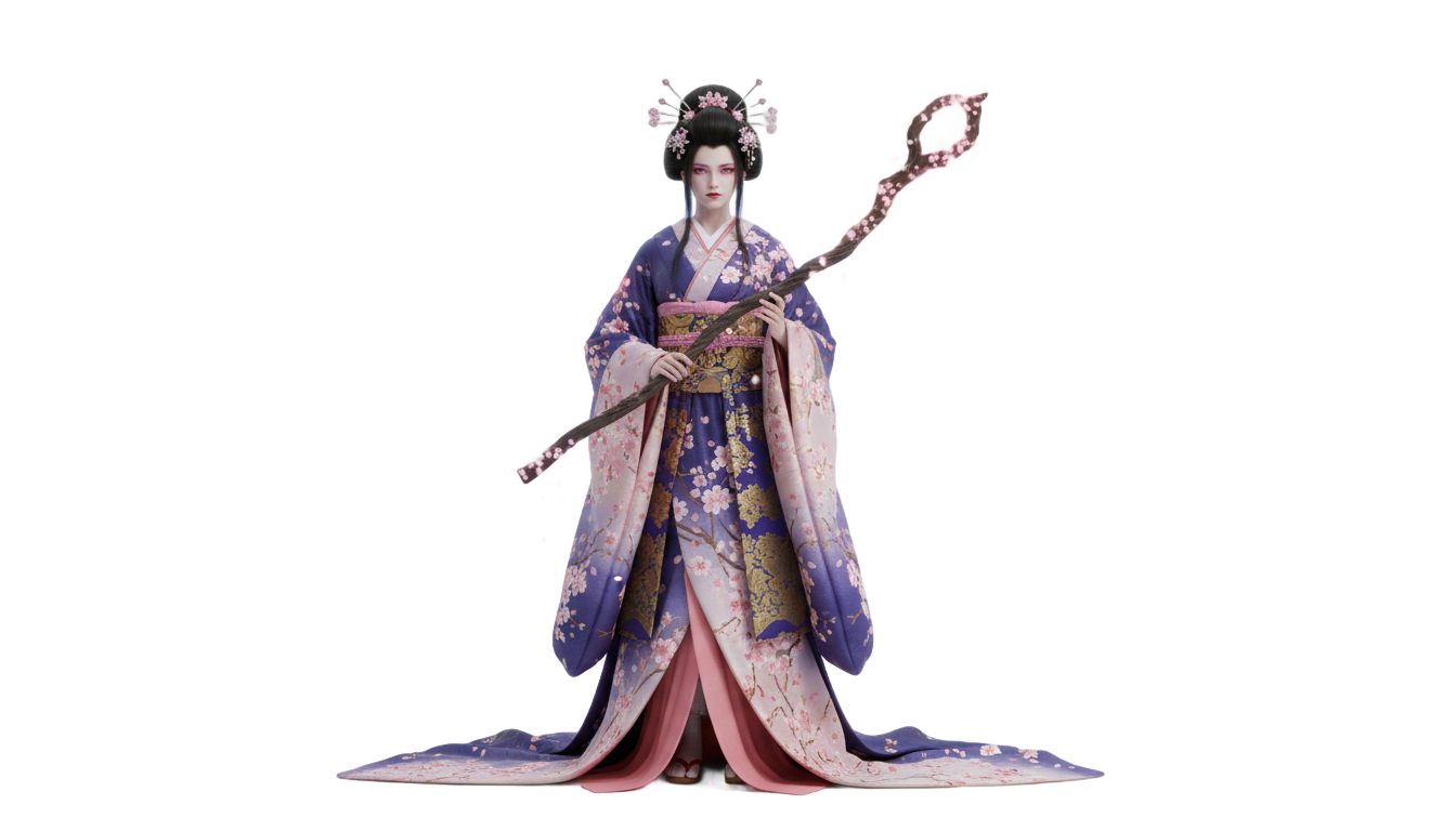 kagura cherry witch png PNG transparent background
