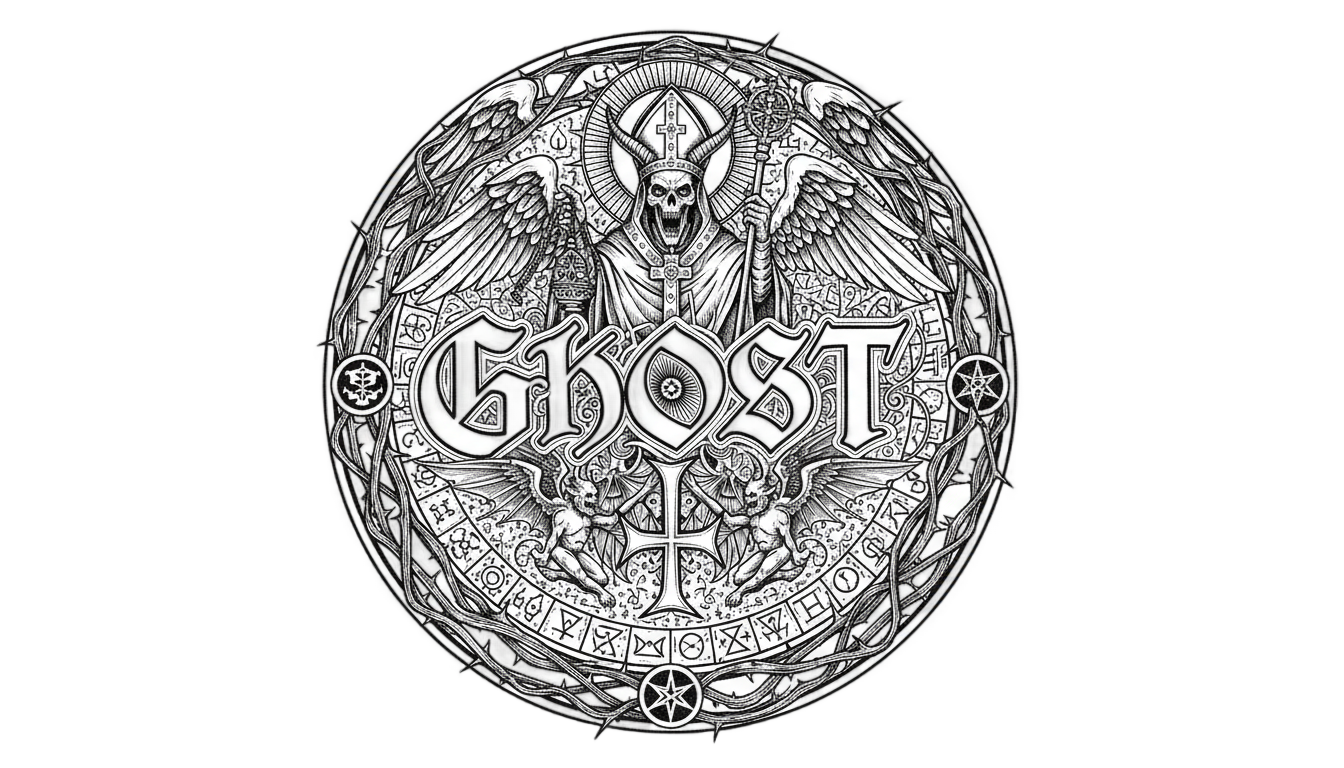 ghost band logo png PNG transparent background