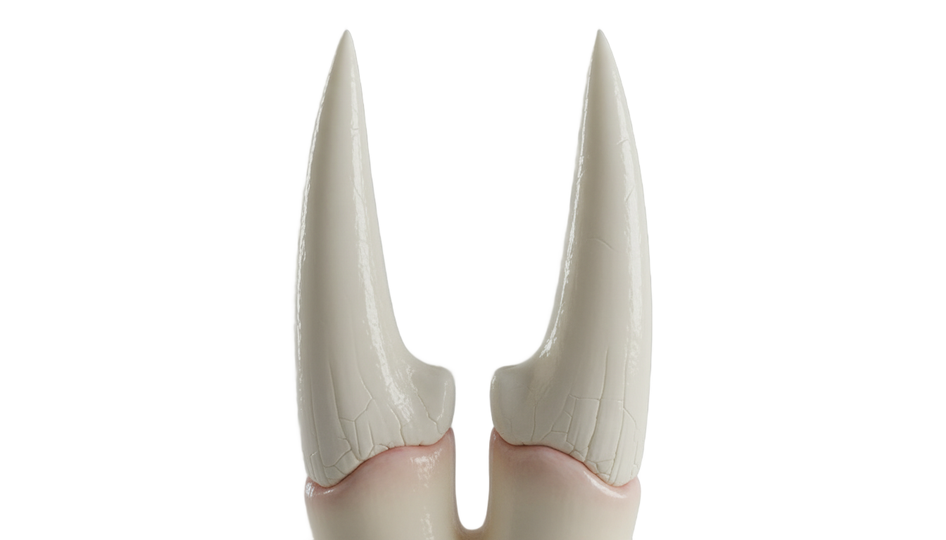 realistic vampire fangs png PNG transparent background