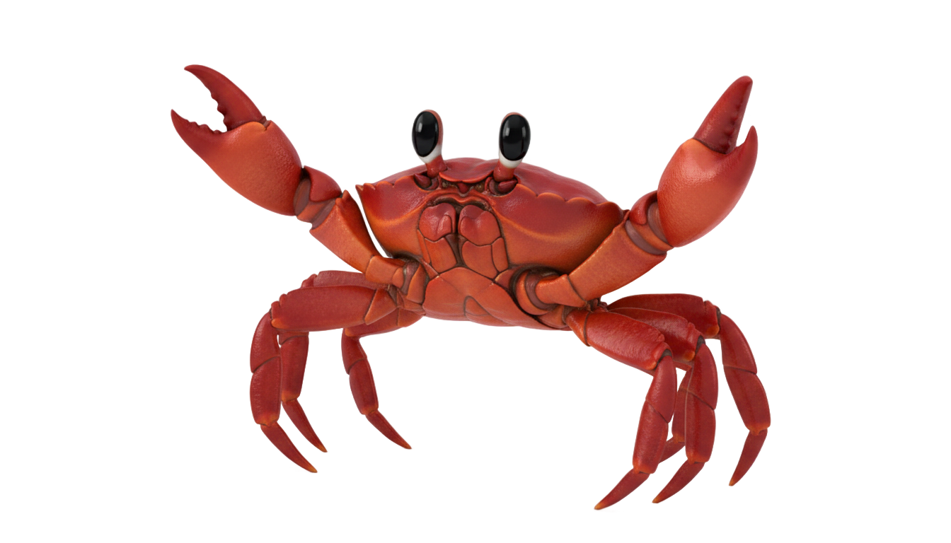 little mermaid crab png PNG transparent background