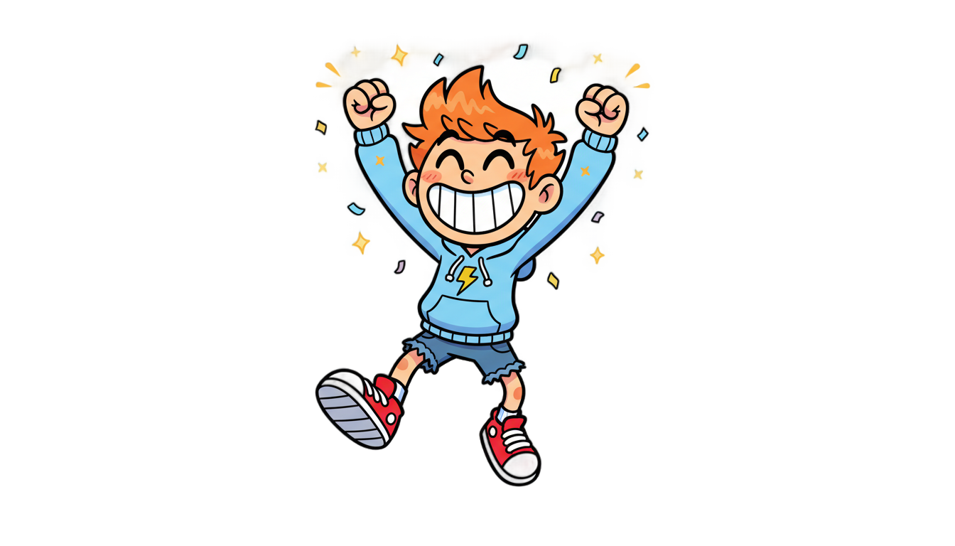 happy person cartoon png PNG transparent background