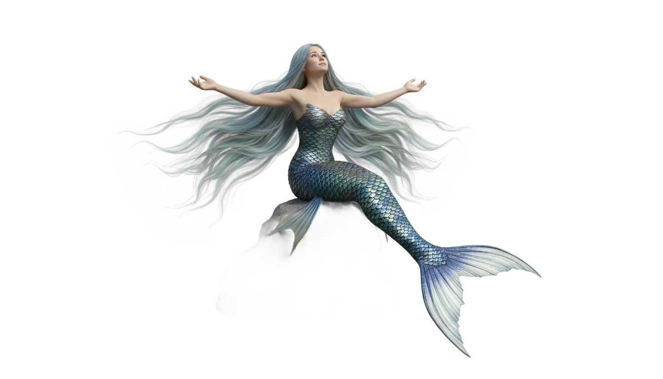 mermaid drawing png PNG transparent background
