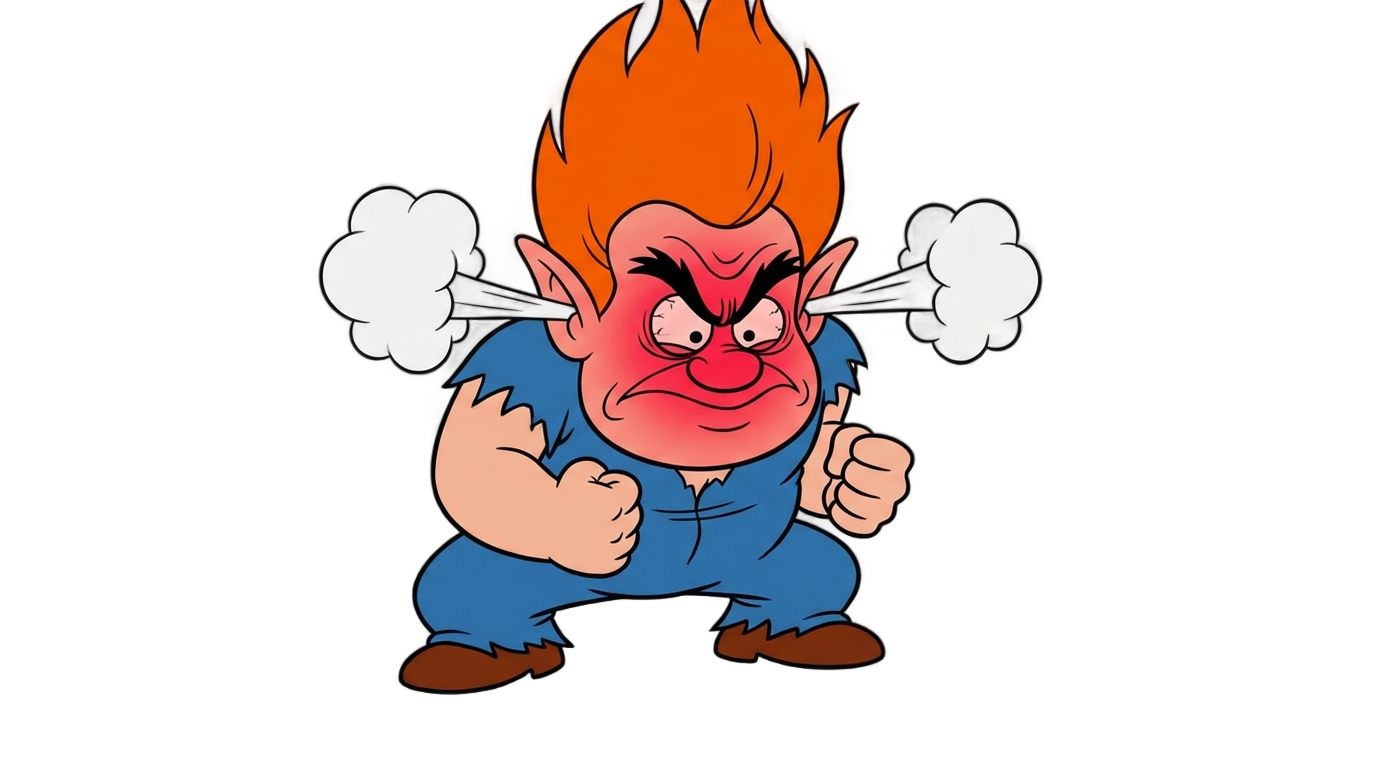 angry person cartoon png PNG transparent background