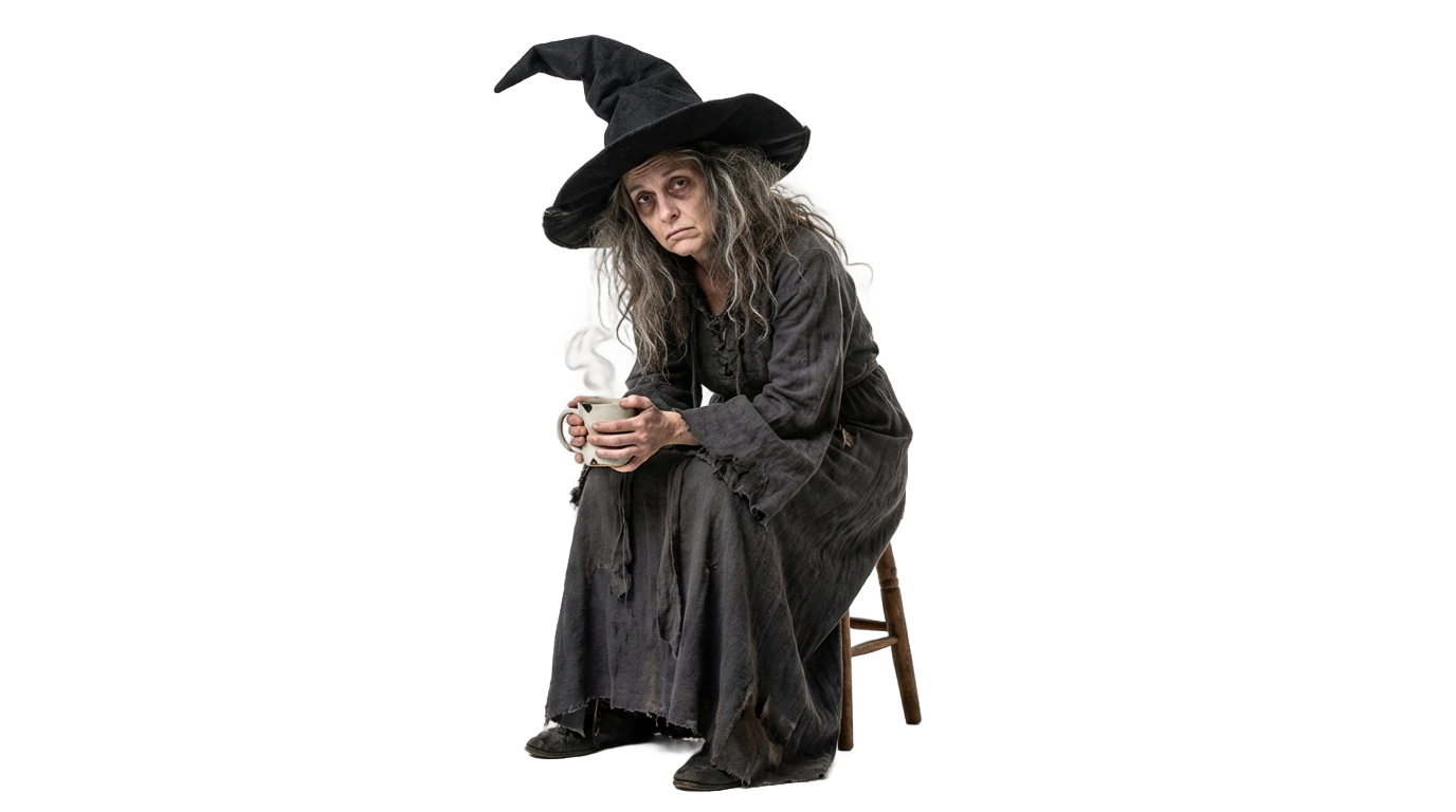 this witch needs coffee before any hocus pocus png PNG transparent background