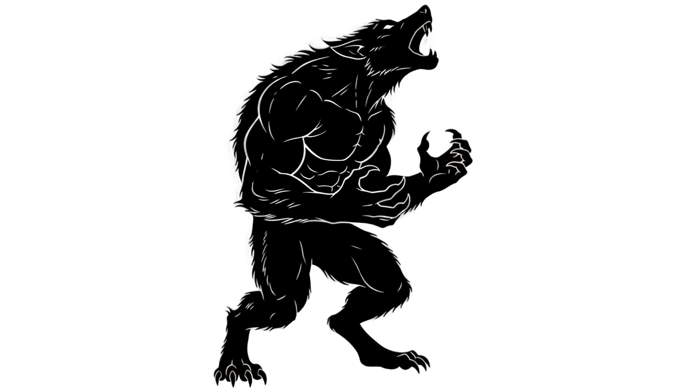 werewolf silhouette png PNG transparent background