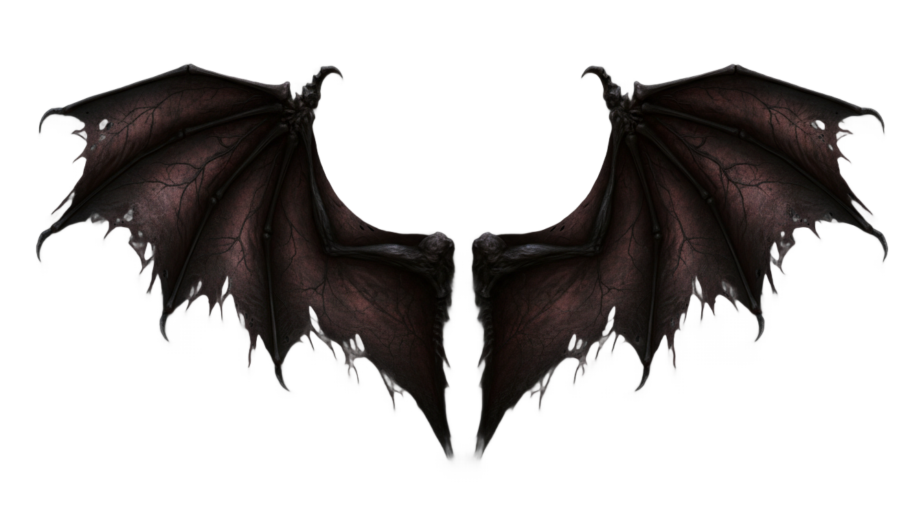 realistic demon wings png PNG transparent background