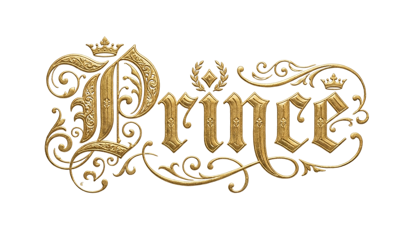 prince name text png PNG transparent background