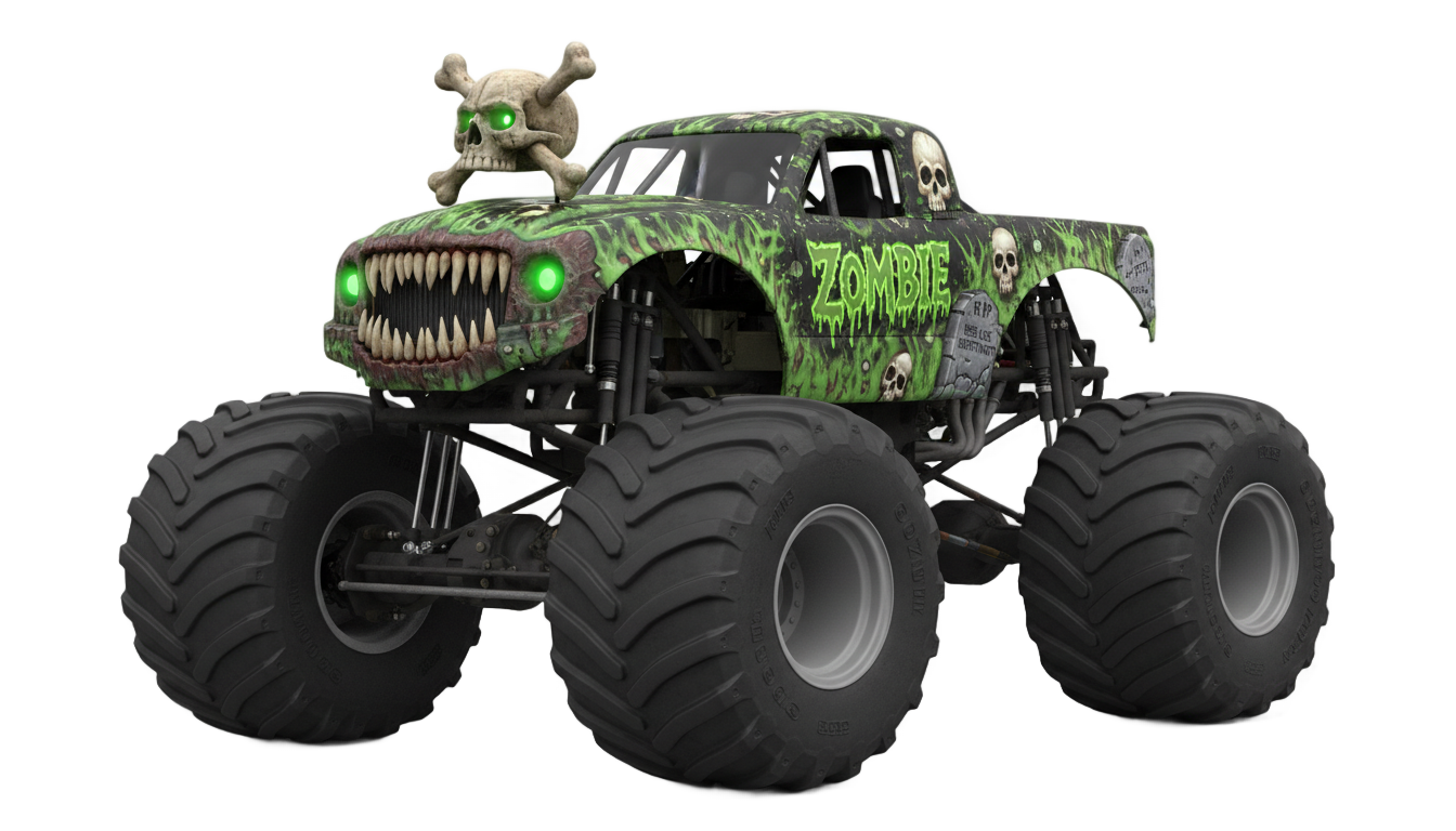 zombie monster jam png PNG transparent background
