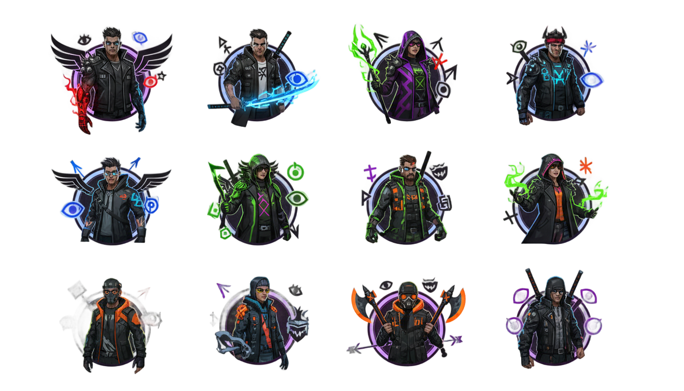 kpop demon hunters icons png PNG transparent background