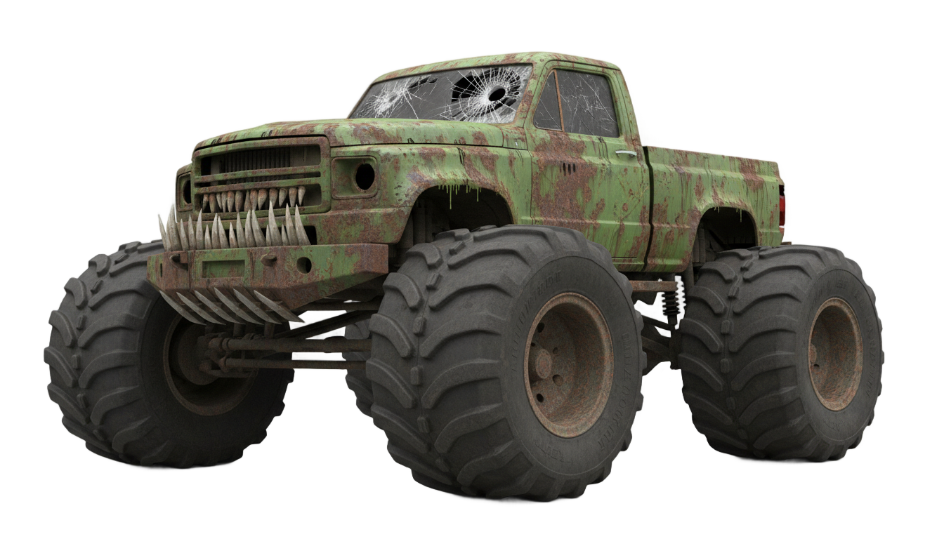 zombie monster truck png PNG transparent background