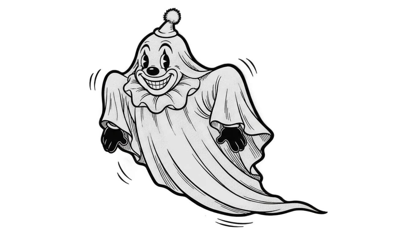 koko the clown ghost png PNG transparent background
