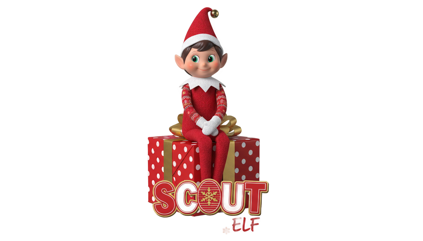 elf on the shelf logo png PNG transparent background