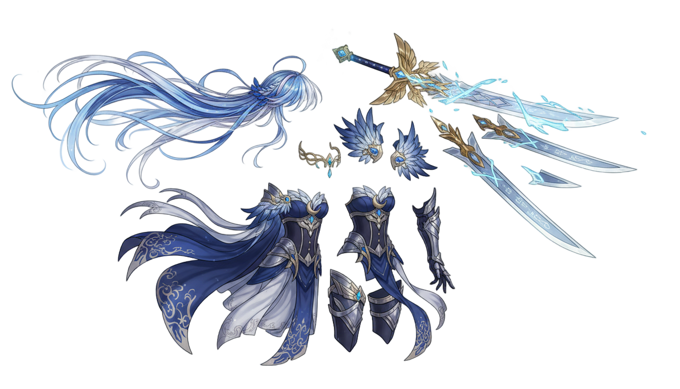 genshin character parts png PNG transparent background