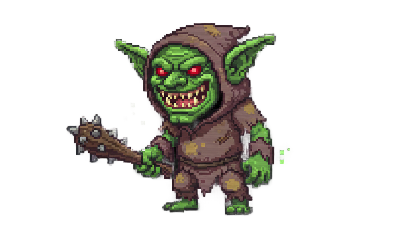goblin pixel art png PNG transparent background