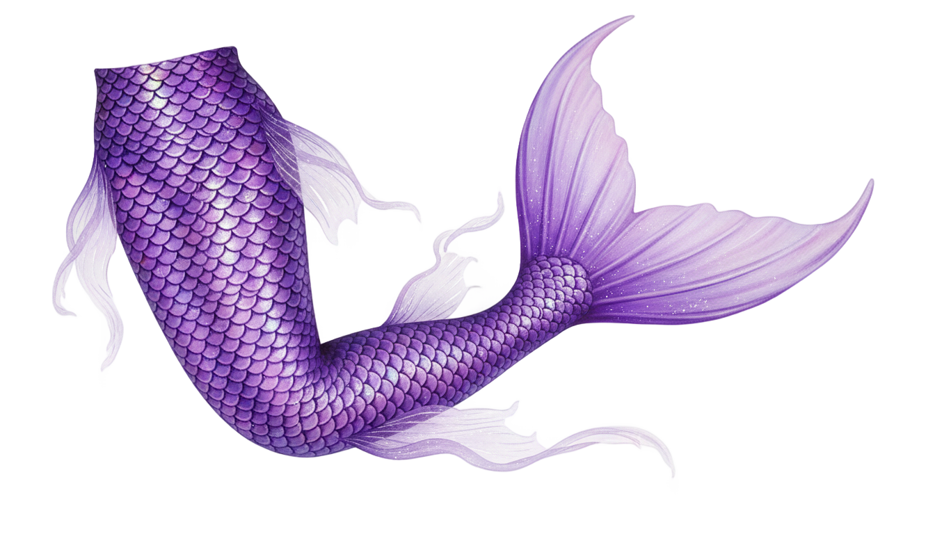 purple mermaid tail clipart png PNG transparent background